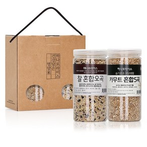 [하나로라이스] 건강혼합곡2종 카무트혼합&찰혼합선물세트(각각 700g), 1개, 700g