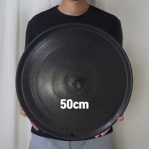 청주금속 솥뚜껑불판50cm 가벼운무쇠주물코팅고기불판구이판 가정용캠핑용영업용고기불판 그리들겸용, 1개