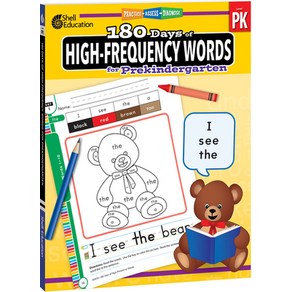 (영문도서) 180 Days of High-Fequency Wods fo Pekindegaten: Pactice Assess Diagnose Papeback, Shell Education Pub, English, 9781087662657