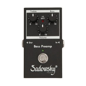 Sadowsky 베이스 프리앰프EQ 이펙트 페달 SAC PED SBP 2 V2 블랙