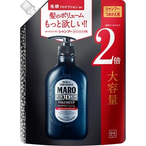 [Amazon.co.jp 3D EX MARO DX 760ml 한정] 볼륨 업 샴푸 [젠틀민트의 향기] 마로, 1개, 460ml