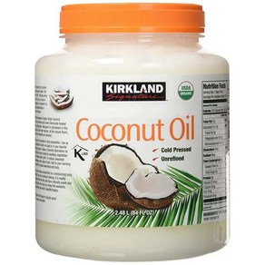 커클랜드 유기농 코코넛 오일 대용량 2.48L KIRKLAND SIGNATURE ORGANIC COCONUT OIL 84 FL. OZ, 2.48L x  1병, 1개, 2.38L