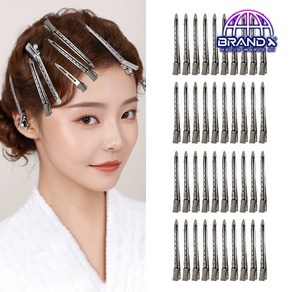 [BandxAI] 30p-60p 패션 기능 다 가진 빈틈없이 꽉 잡아주는 데일리 실버 집게핀, 1개, 40p 라지 실버 집게핀