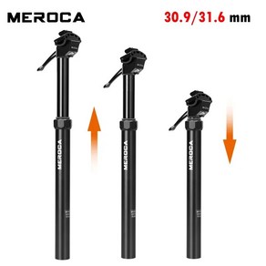 가변싯포스트 MEROCA 수동 유압 리프팅 시트포스트 스트로크 산악 자전거 길이 380mm 445mm 30.9mm 31.6mm 100mm 125mm, 3.31.6 445mm 125mm, 1개