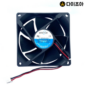 DC12V 0.20A 고급 사각쿨러 80mm팬 DC브러시리스 모터, 1개