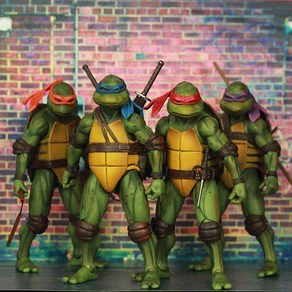 국내출고 닌자거북이 피규어 굿즈 닌자터틀 TMNT 1990 18CM NECA 네카 4종 장난감 영화 게임, 라파엘, 1개