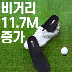 비거리+11.7M 엑스솔 롱기스트 2.0 인솔 골프깔창 골프화깔창 기능성 신발 깔창, 블랙/230mm, 블랙, 1개