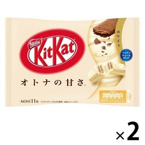 일본간식 일본과자 일본초콜릿 Nestle 네슬레재팬 KITKAT 킷캣미니 오토나노아마사 화이트 11매입 x 2봉, 2개