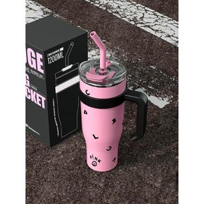 스테인레스 텀블러 대용량 진공 보온보냉 1200ML HUG BUCKET, 핑크, 1개