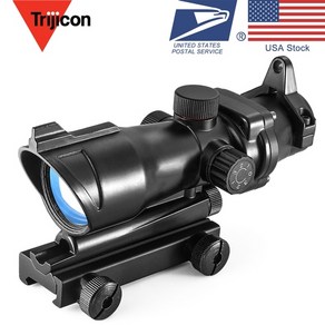 스코프 도트사이트 tijicon acog 1x32 ed dot sight 라이플 fo aisoft gun fit 20mm 레일 사냥 광학 시력 라이플 클리어 헌터 307, 1개