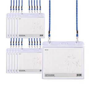 오피스존 700 미디어 명찰 민 130x107mm 10개묶음, 검정