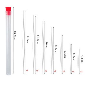 비즈바늘 21개 사이즈별 비딩바늘 배바늘 비즈공예