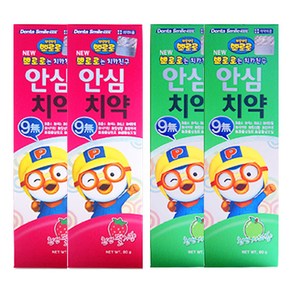 해호 뽀로로 안심치약 딸기향+사과향, 320g, 1세트