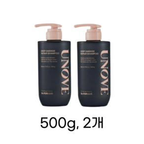 [1+1] 어노브 딥 데미지 리페어 샴푸 더블 기획세트 (500g+500g), 500g, 2개