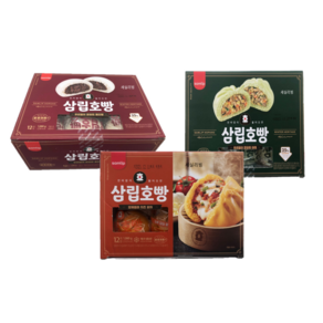 삼립호빵 우리밀 통단팥 야채호빵 90g 겨울철 맛있는 간식 달콤한 부드러운빵 / 코스트코, 우리밀통단팥호빵, 12개