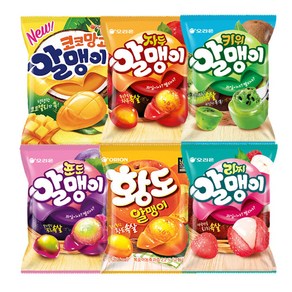 오리온 포도알맹이 +자두알맹이+키위알맹이+리찌알맹이+황도알맹이+코코망고 알맹이 67g(총6개), 67g, 6개