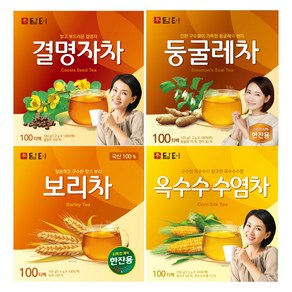 담터 침출차 티백 100T 4종(보리차+결명자+둥글레차+옥수수수염차) 총400T, 120g