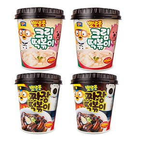 [뽀로로] 짜장2 크림2 (혼합 2종 2개입) 간편한고 맛있는 어린이 떡복이 추추천, 4개, 115g