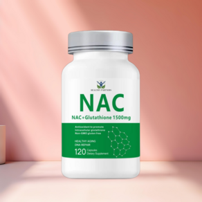 N 아세틸 시스테인 NAC 1500mg 글루타치온 진해거담 호흡기 면역, 1개, 120정