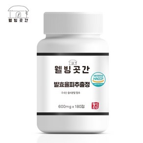 웰빙곳간 발효율피 추출정 600mg 180정, 1개