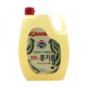 [농협하나로마트] 씨제이 백설 콩기름3.6L, 1개, 3.6L