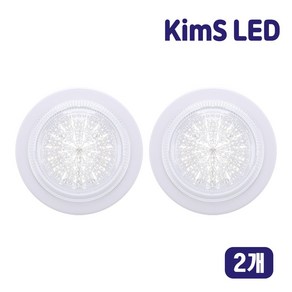 KimS LED 15W 원형 직부등, 2개, 주광색