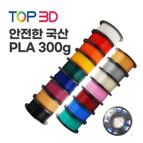 TOP3D 국산 고온용 PLA 필라멘트 300g 단품 1.75mm 3D펜 프린터, 300g 레드