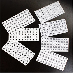 얼반프렌즈 의류 사이즈 스티커(1장-50개)옷치수 라벨스티커, 1장