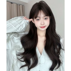 EUNOIA 여자 롱헤어 웨이브 전체가발 72CM