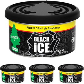 [4팩]Little Tees Fibe Can Ai Feshene Black Ice 리틀 트리 섬유 캔 방향제 블랙 아이스 30g, 1, 1개