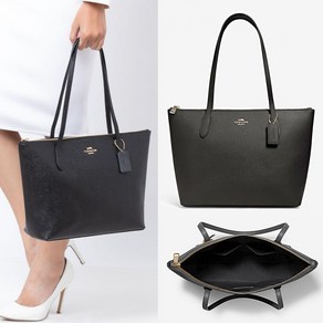 코치 지퍼 탑 크로스그레인 레더 토트 4454 Zip Top Crossgrain leather Tote