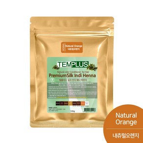 템플러스 프리미엄 실크 인디 헤나 염색약 파우더 100g, 내츄럴오렌지, 1개