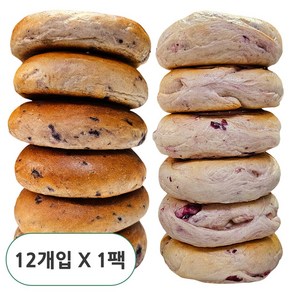 달다 당일생산 블루베리 베이글 + 크랜베리 베이글 수제베이글, 12개, 110g