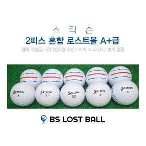 로스트볼 삼선 스릭슨 A+급 2피스 30알 흰볼 골프공 로스트볼 (비거리용), 30개