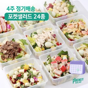 포켓샐러드 4주 정기배송 샐러드 주 5일, 245g, 20개, 3.닭가슴살 샐러드 5종(닭+비엔나+숯불+옥수수+깻잎)