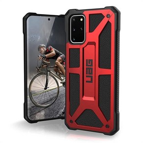 URBAN ARMOR GEAR UAG 삼성 갤럭시 S20 플러스 케이스 [6.7 인치 스크린] 모나크 [블랙] 견고한 충격 방지 밀리터리 드롭 테스트 보호 커버, 모나크 - 크림슨