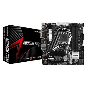 ASRock AMD AB350M Po4 R2.0 Mico ATX DDR4 마더보드