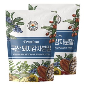 해나식품 국산 돼지감자 가루 분말, 2개, 500g