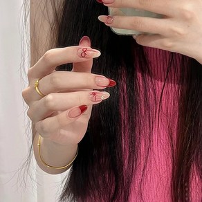 걸스코코 겨울신상 네일팁 인조네일팁 셀프연장 인조 팁, 2개, NAIL-N596