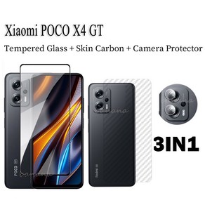 POCO X4 GT Tempered Glass POCO F4 X3 X4 Pro NFC Screen Protector 3in1 Full Cover screen Camera Lens