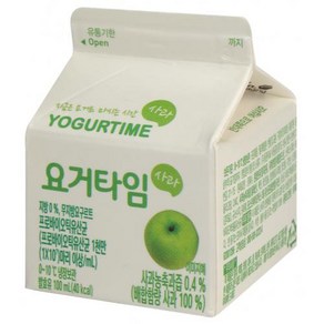 요거타임 사과 100ml 우유팩 냉장, 1개