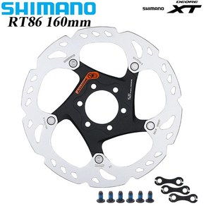 Shimano XT SMRT86 브레이크 디스크 로터 테크놀로지 6 볼트 RT86 160mm 180mm 203mm MTB 자전거 액세서리, 1.RT86 160MM, 1개