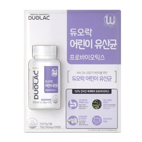 듀오락 키즈 유산균 750mg*100정, 100정, 1개