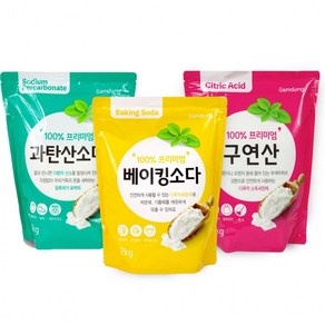 베이킹소다 2kg 과탄산소다 2kg 구연산 2kg 1세트, 1개