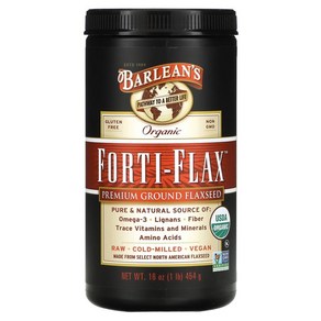 Barlean 유기농 Forti-Flax 최고급 아마씨 가루 454g