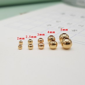 14K 골드 금볼 고중량 3mm 5개 비즈 팔찌 반지 부자재 재료