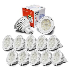 Cityo LED MR16 컨버터 외장형 램프 5W, 10개, 전구색