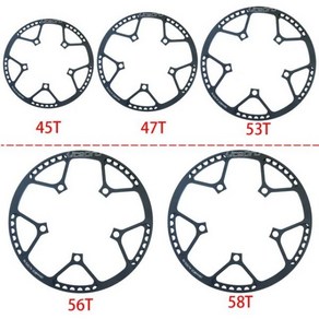 크랭크 자전거 체인링 Litepo 크랭크셋 통합 단일 체인휠 암 MTB 로드 바이크 톱니 165mm 130BCD 45T 47T 53T 56T 58T 442155, 1개