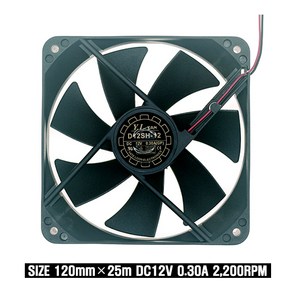 YL FAN DC12V 0.30A 120mm*25mm DC FAN 저소음 쿨러팬