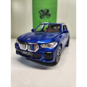 1:24 다이캐스트 모형 다이케스트 비엠더블유 BMW X5 SUV 완구 미니어쳐 피규어 자동차 장난감, 파란색, 1개